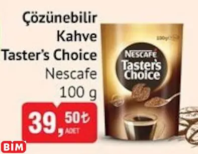NESCAFE ÇÖZÜNEBİLİR KAHVE TASTER’S CHOİCE NESCAFE ÇÖZÜNEBİLİR KAHVE TASTER’S CHOİCE